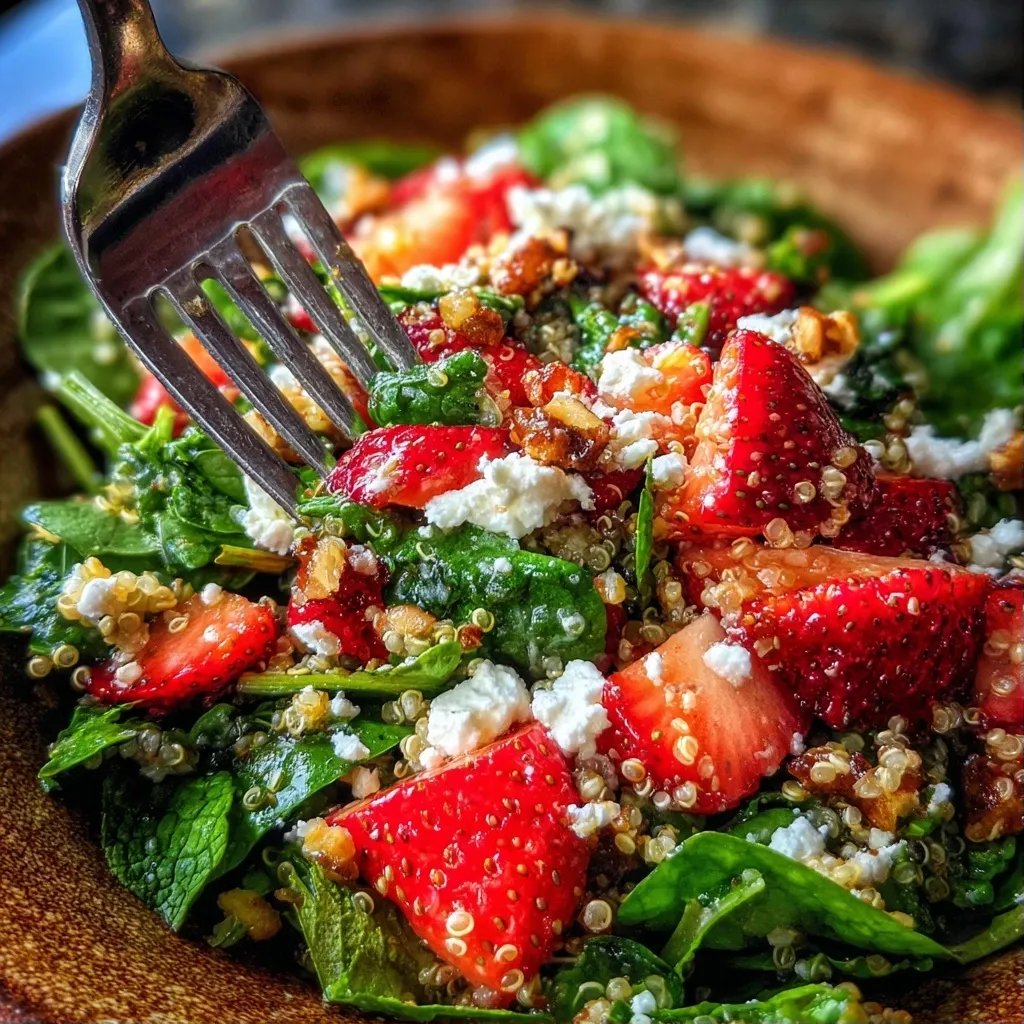 Strawberry Spinach Quinoa Salad